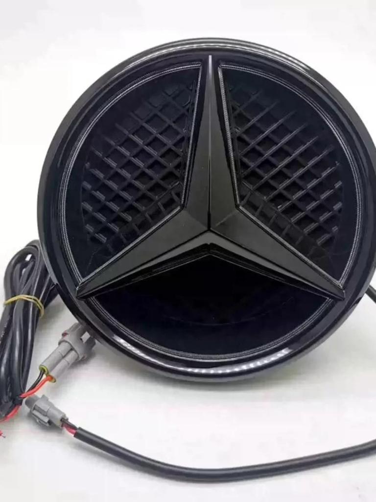 C200 E200 New 2025 For Mercedes Benz Car Front Grill Logo Light mirror face LED Badge Emblem Luminous Decorative Light For Merce
