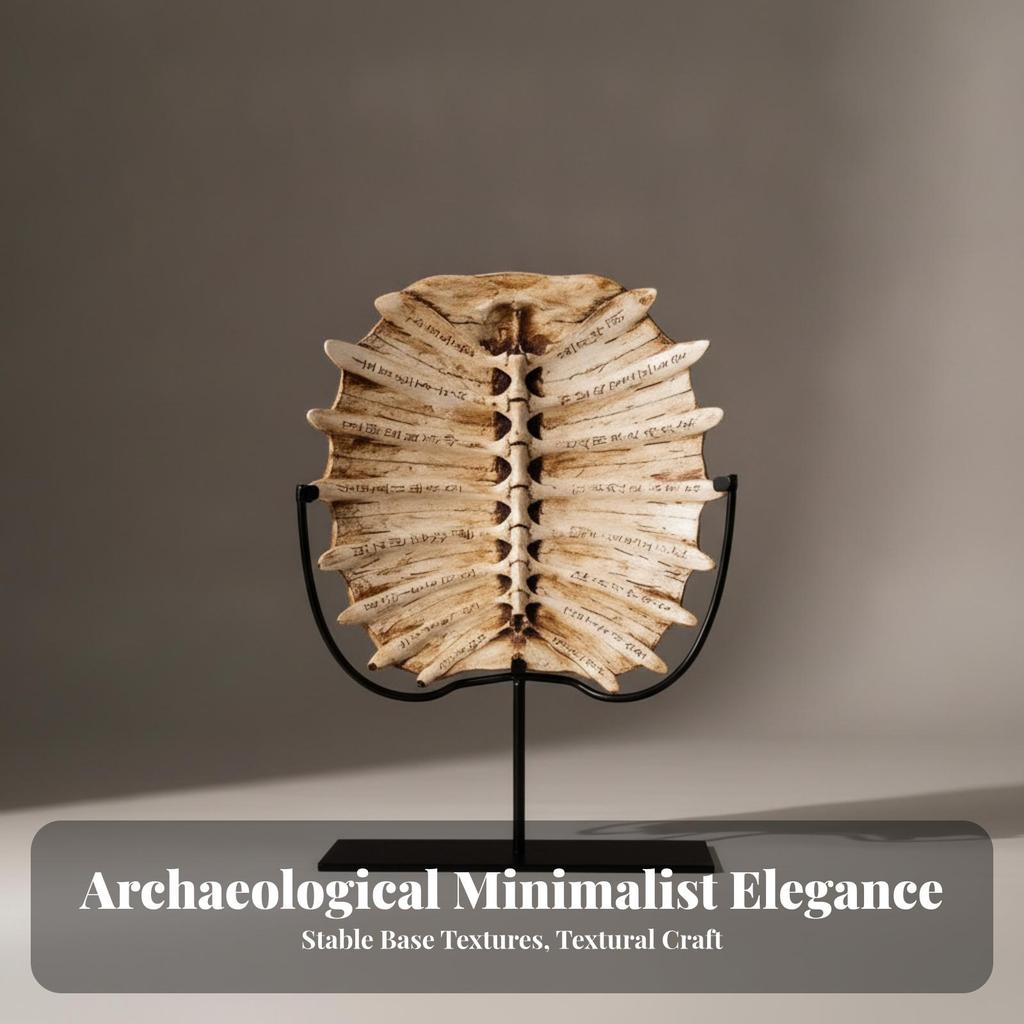 Decor Sculptural Fossil Style Desk Ornament for Art Collectors