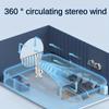 Large Battery Dual Motor Household Small Air Cooler, 5-speed Air Cooling Fan 360 ° Surround Air Blower, Portable USB Fan