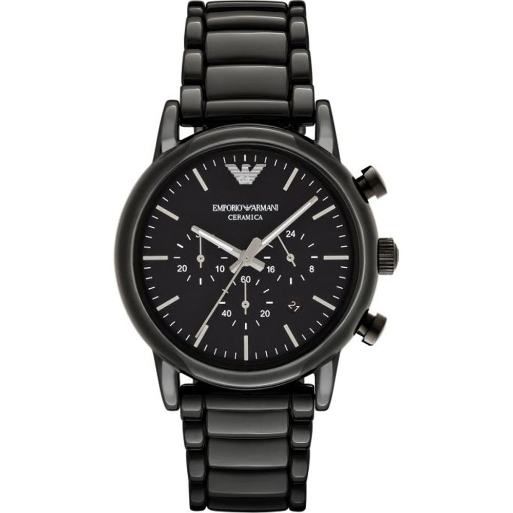 

Emporio Armani Luigi Black Ceramic Men s Quartz Chronograph AR1507 чёрный