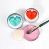 Herzförmige Reinigungsseife + Silikonpad, Make-up-Pinsel & Puderschwamm Reinigungsseife Beauty-Werkzeug & Puderschwamm Reinigungsseife