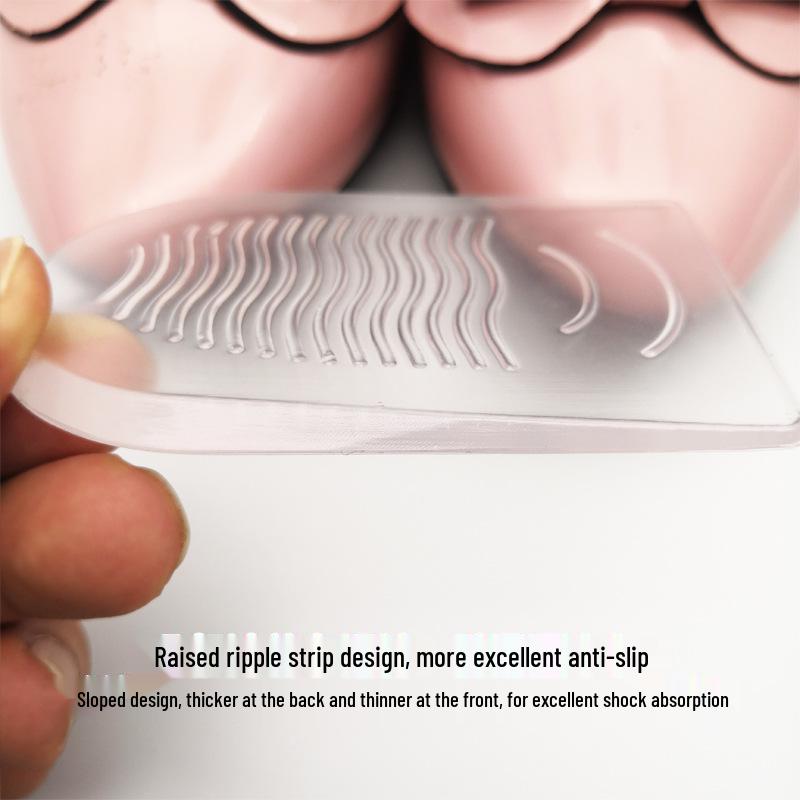 Transparent Silicone Anti-slip Heel Cushion: Thickened, Shock Absorbing, Massage Pad, Invisible and Anti-wear, Half-Size GEL