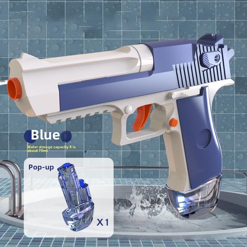 Kids Press Type Water Gun Manual Continuous Firing Squirt Gun Swimming Pool Toys Beach Outdoor Toy Large Capacity Water Pistol
