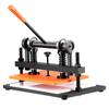 Leather Cutting Machine, 14.2 X 10.2 In Embossing Plate Manual Die Cutter, 0.47 In Pressure Stroke Leather Embossing Machine, Dual Guide Shafts Die