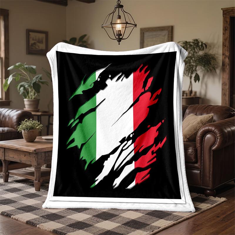 Italy Print Flannel Blanket Soft Warm Sofa Bed Throw Blanket For Home Office Bedroom