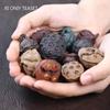 Yixing Handmade Sculpture Purple Clay Tea Pet Lotus Seed Model Figurine Ornaments Desktop Art Tea Ceremony Decors Accessories