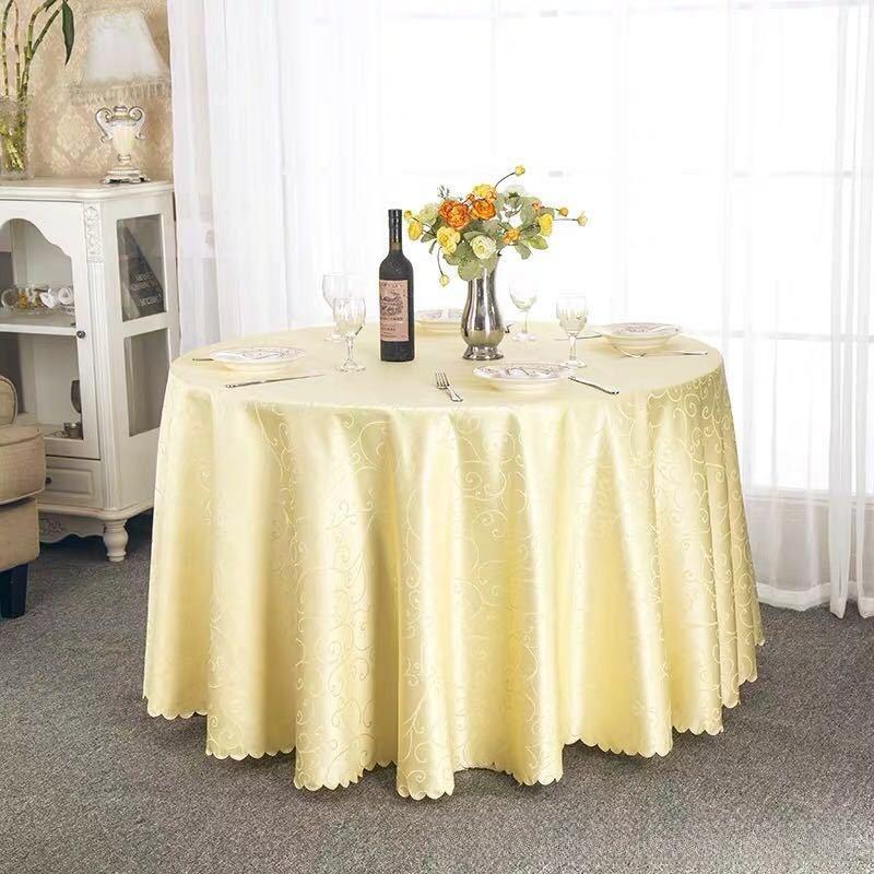 Circular Restaurant Tablecloths Hotel Banquet Tablecloths Suitable for Families Wedding Parties Easy To Maintain Heat-resistant