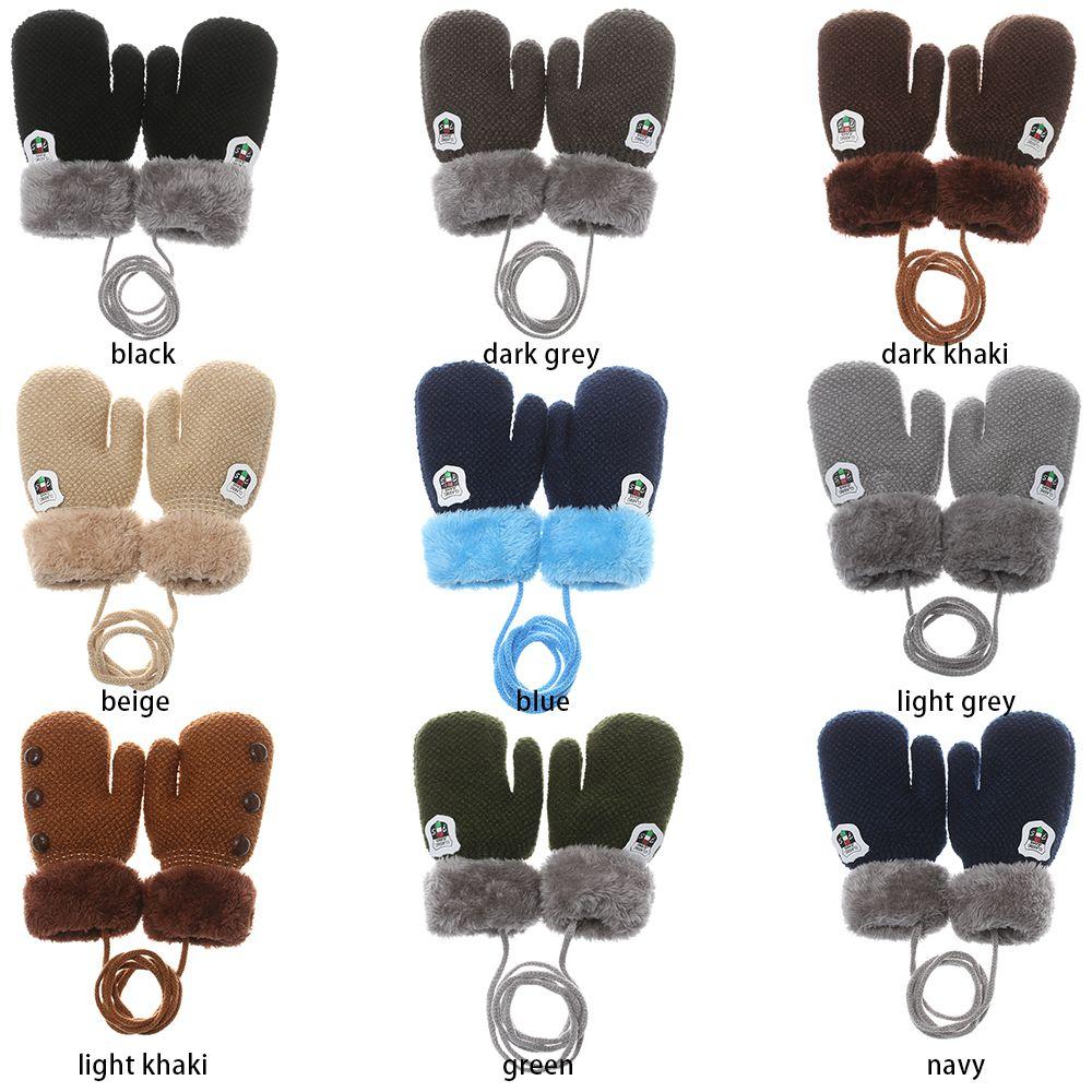 New Hot Cartoon Keep Finger Warm Lovely Kids Gloves Plus Velvet Knitting Mittens Thick