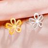 Teamer Cute Flower Ring Stainless Steel Gold Color Finger Rings Women Fashion Jewelry Romantic Birthday Gift Wholesale 2026 New