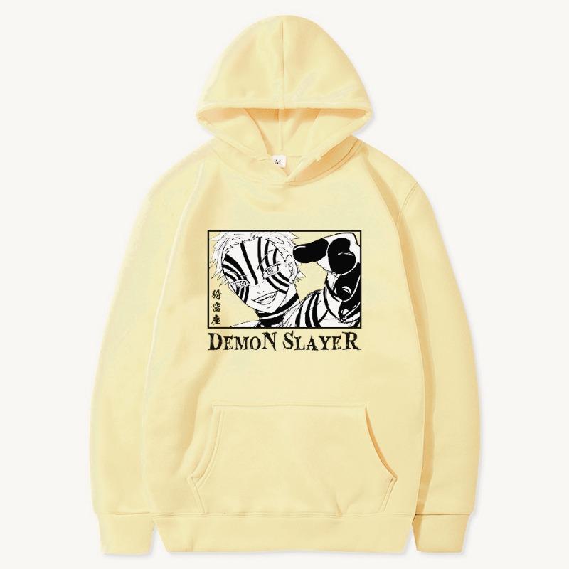 

Japanese Anime Demon Slayer Akaza Print Hooded Pullover Men Women Harajuku Funny Cartoon Winter Keep Warm Oversized Sweatshirts 3XL