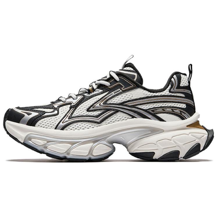 

Anta Fuyou Comfortable Minimalist Non-Slip Wear-Resistant Height-Increasing Low-Top Dad Shoes Men sneaker White Black Silver 112618899-2 41