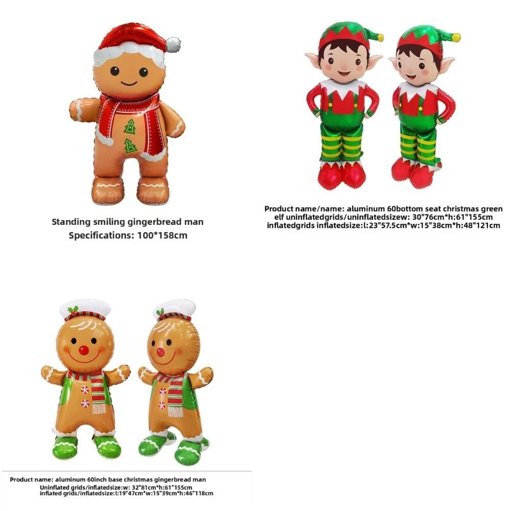 Stehende Weihnachts-Folienballons Lebkuchenmann Weihnachtsdekoration Partyzubehör