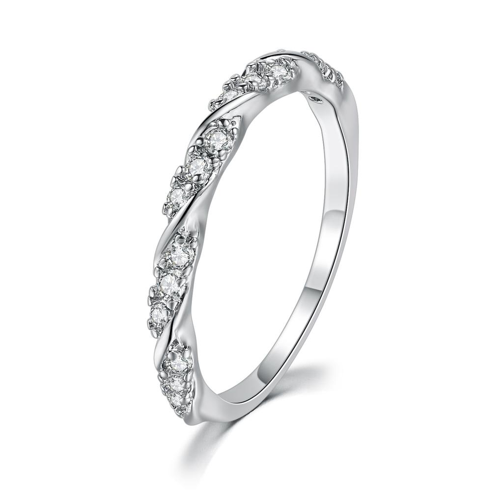 Dainty Trend Thin Rings for Women Female Inlaid Zirconia Delicate Stacking Matching Ring Fashion Gift to Female Jewelry DZR021