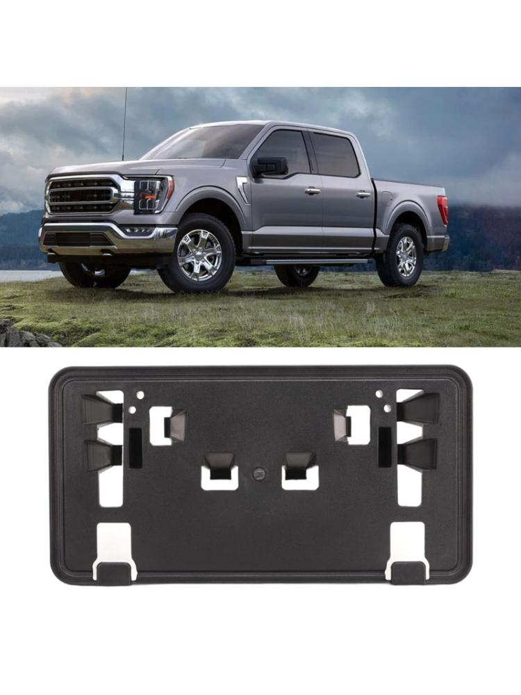 Front Bumper License Plate Bracket Frame Fixed Holder Number Stand Secure Mounting Compatible For F150 0 ML3Z17A385BB