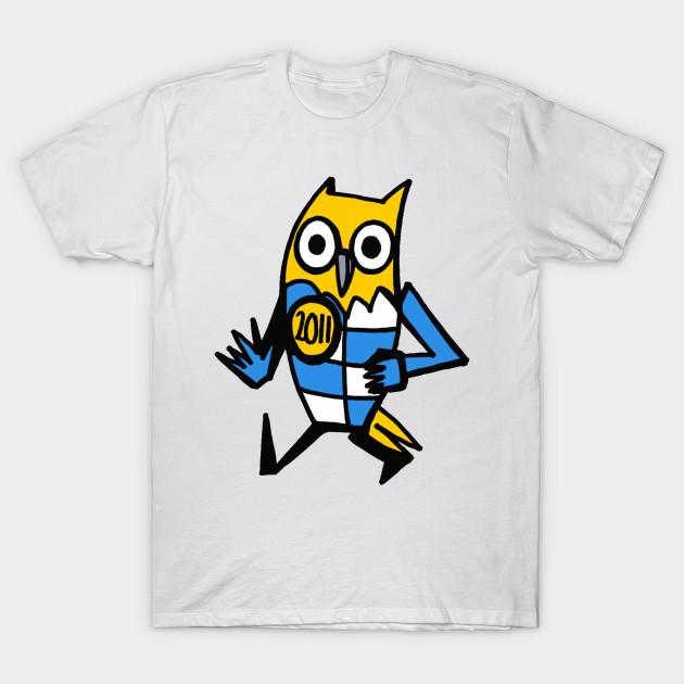 Men Black Print T-shirt 2011 Owl No-Cut Transfer Paper Print Cotton Tshirt XL белый