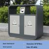 OEING Outdoor Stainless Steel Double Recycling Bin