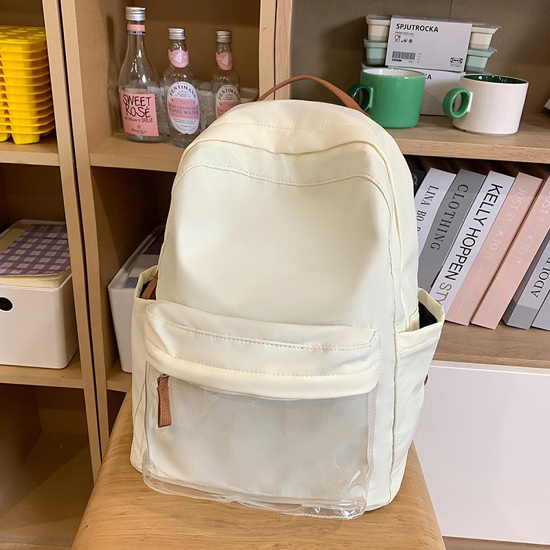 School bag summer ins fresh high value sweet girl travel back junior high school students transparent interlayer