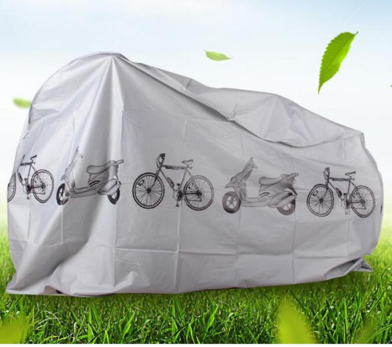 E-bike Rain Cover Battery Car Mountain Bike Motorbike Cover Sunscreen Car Coat Cover Four Seasons Universal White