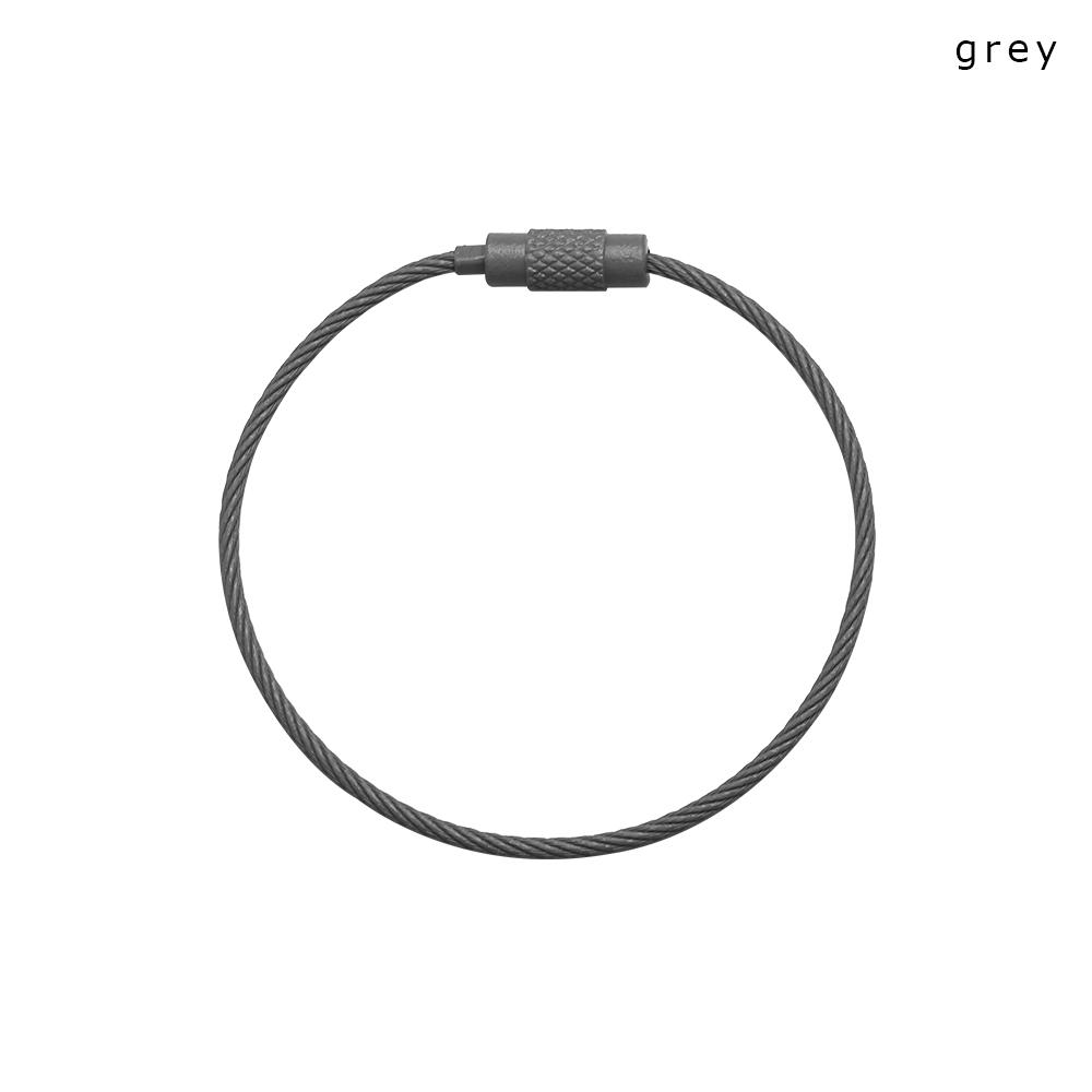 

1.5*150mm Hanging Tool Circle Loop Outdoor Camp Keychain Rope EDC Keyring Screw Lock Cable Wire серый