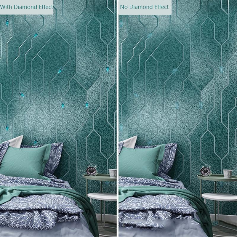 Diatom Mud Pattern Suede Velvet Wallpaper Light Luxury Bedroom Living Room Home Decoration Thickened Foam Non-woven 3D Wallpaper