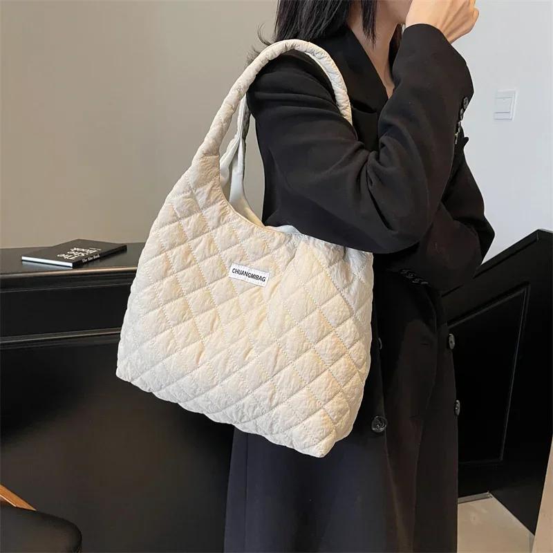Korean Canvas Bag for Women New Autumn and Winter Lazy and Relaxed Casual Large Capacity Single Shoulder Bag