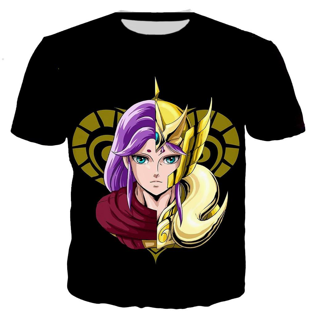 Saint Seiya T Shirt Men Fashion T-shirts Kids Hip Hop Tops Tees Anime 3d Print Tshirt Summer Men's T-shirt Graphic Tops Boys Tee