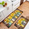 1PC Sunflower Pattern Kitchen Rug Non-Slip Door Mats Pop design Bathroom Rug Bath Mat Carpet for Home Sink Laundry Decor