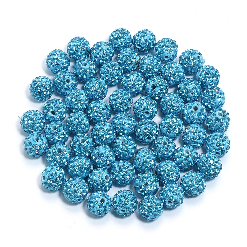 10pcs/bag Colorful Soft Pottery Clay Shamballa Beads Loose Beads For Jewelry Making DIY Necklace Bracelets Pendants Accessories