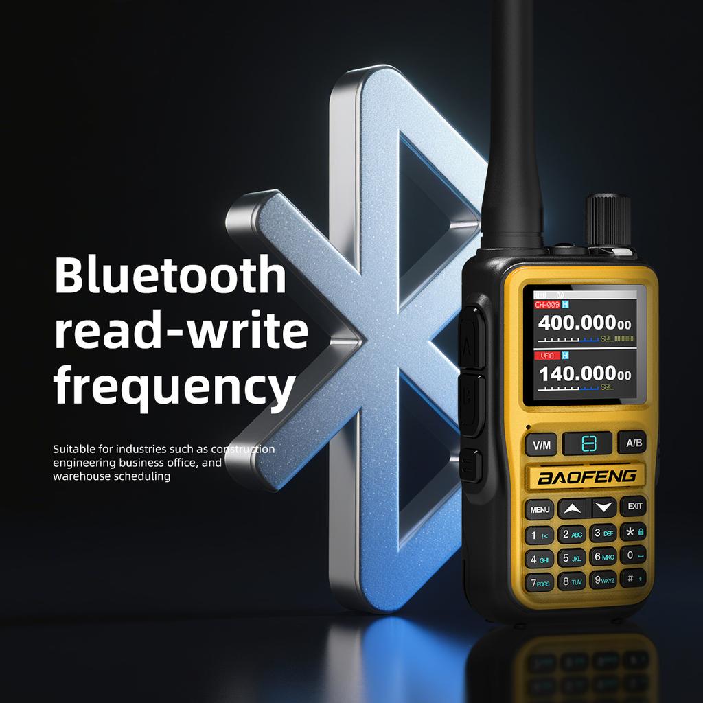 Twin Pack Baofeng UV-5R Mini 5W Radios | Bluetooth Channel Sync + NOAA Storm Reports | Type-C Rechargeable for Emergencies