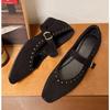 New Retro Comfort Ballet Shoes Women Casual Daily Low Heel Buckle Strap Mary Janes Shoes Women Pumps Zapatos De Muje