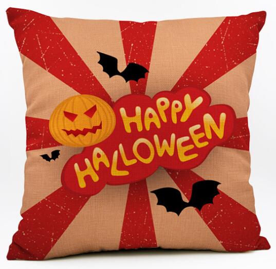 Halloween Cushion Cover Cartoon Printing Throw Pillow Cover Home Decoration Car Sofa Decorative Pillowcase Almofadas Decorativos