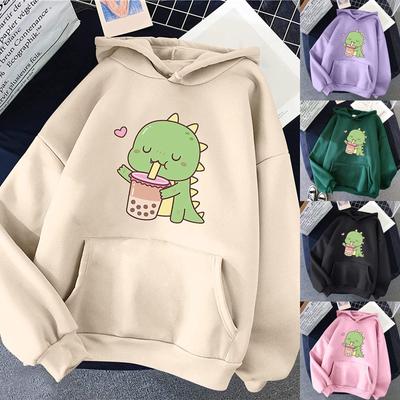 Damenmode Casual Fun Print Kapuzenpullover Lose Sportoberteile Pullover