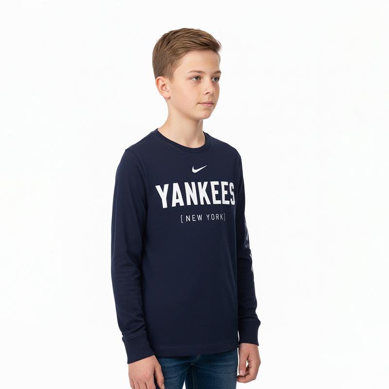 Nike X Mlb New York Yankees Logo Buchstaben Print Rundhals Pullover Lässiges Langarm Sweatshirt Kinder Sweatshirt Marineblau 3Z3B7NMBZ-NYY