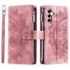 For Samsung Galaxy A32 A22 A12 A21S A71 A51 A31 A20E A50 A70 A40 A20 Wallet case with Zipper Credit Card Holder & Shoulder Strap