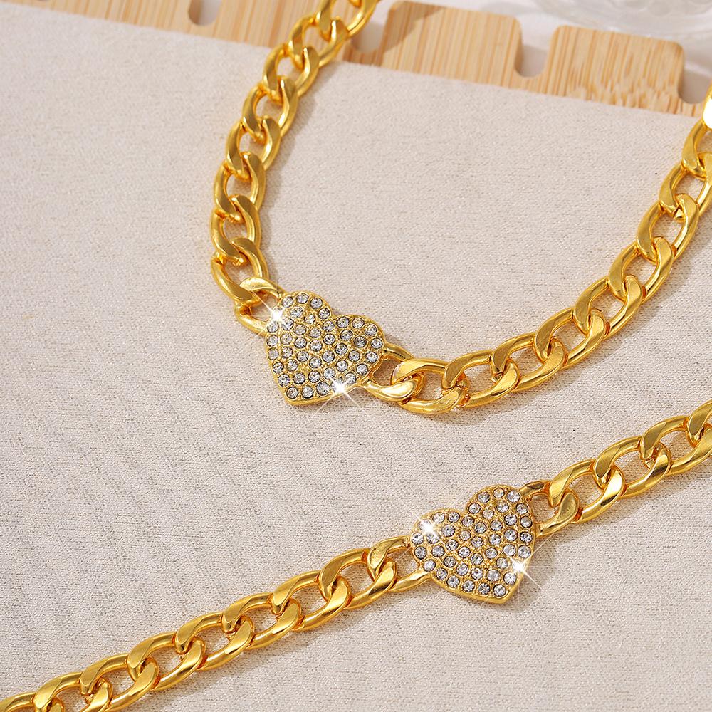 2 Pcs Chain Zircon Set, Classic & Fashionable For Women, Suitable For Party, Dating, Work, Holiday Wear
