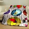 KAWS Circular Panel Art X Eyes Blanket Throw, Flat Circle Pop Art Style Design, Modern Living Room, Cozy Bedding, All Seasons Gift