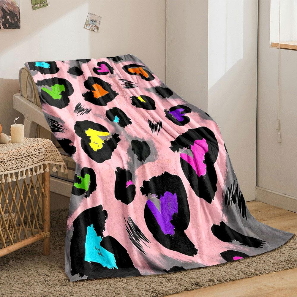 Colorful hearts within black irregular shapes on a pink and gray background. for all seasons blanket lunch break throw gift