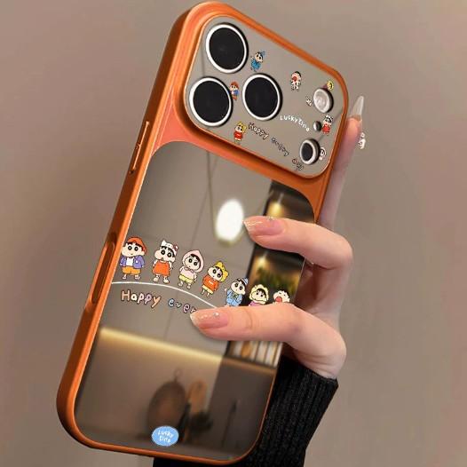 Applicable to iphone11pro a row of small new 11 cartoon large window mobile phone case iPhone11 two-in-one mirror