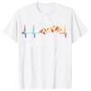 Funny Mountain Heartbeat Pulse Line Tshirts Men Womens Fashion Casual Tshirt 100 Cotton Loose Climbing Hiking T Shirt