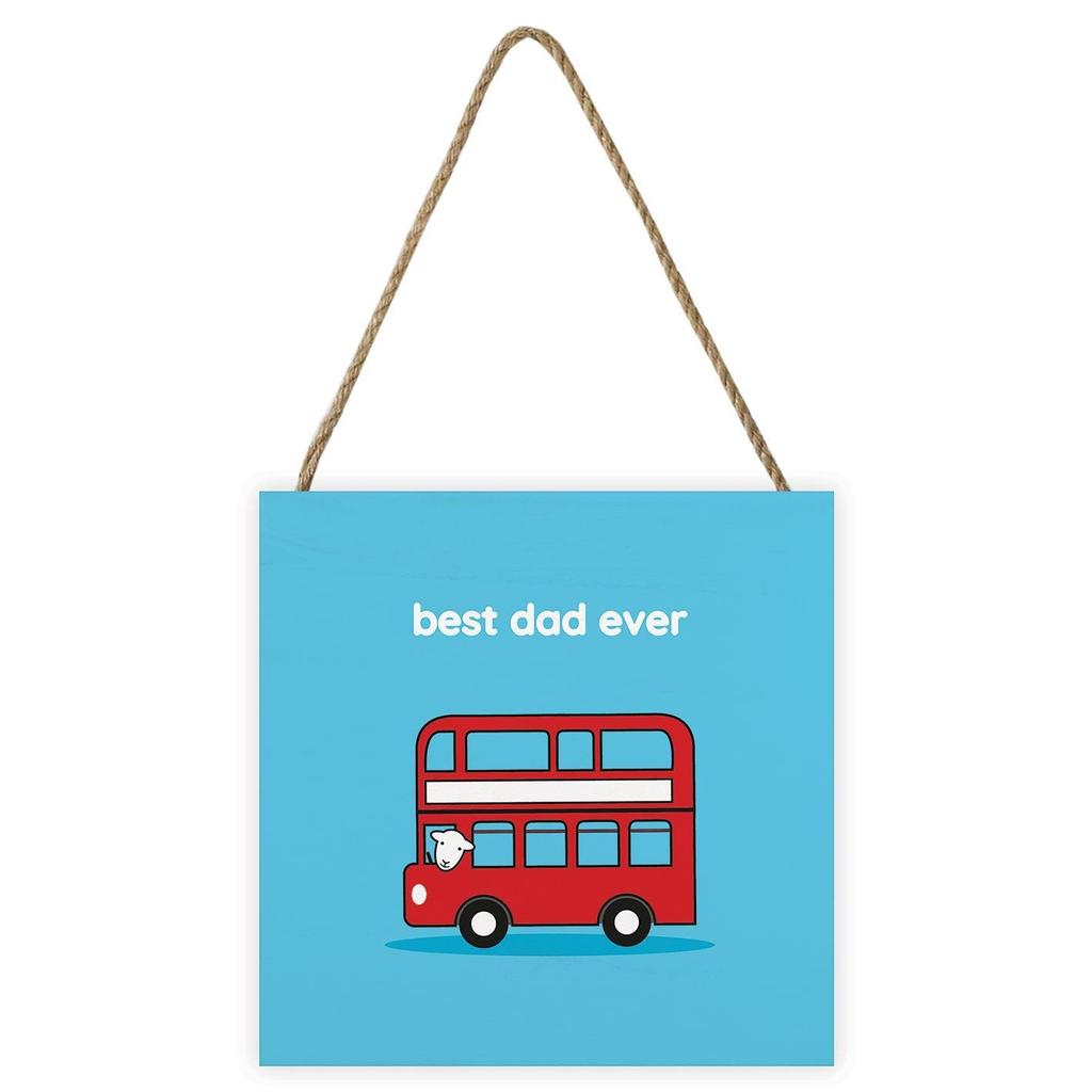 Herdy Best Dad Ever Wooden Block