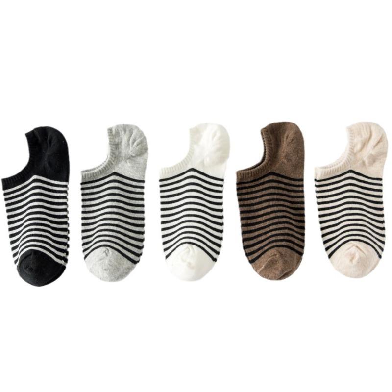 Ship Socks, Women's Summer Striped Retro Short Socks, Trendy Sweat-absorbing Women's Socks, Non-dropping and Anti-slip Socks for Summer
