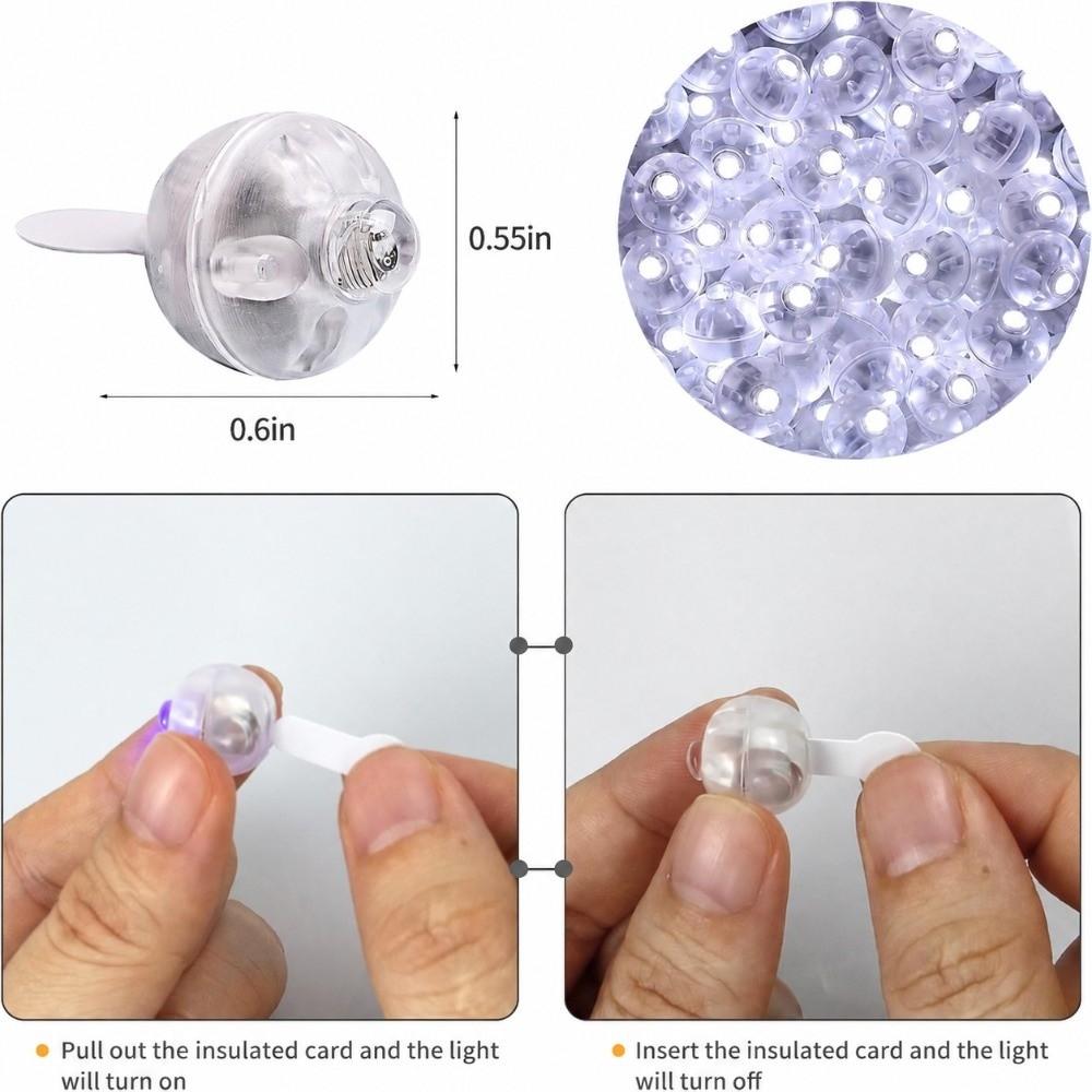 11 Pezzi Luce LED Lampeggiante per Palloncini Mini Lampada per Palloncini Colorata a Batteria Luce Decorativa Rotonda per Natale Decorazione per Matrimonio