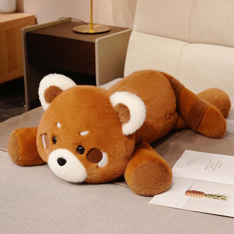 Raccoon And Schnauzer Animal Plush Doll With Embroidery Design For Gift Kids