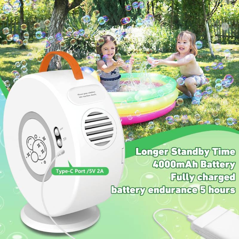 Childrens Automatic Bubble Machine With Multihole Outflow For Indoor And Outdoor Fun