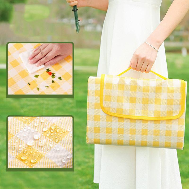 1 Stück Picknickdecke Outdoor Park Strand Wiese Campingmatten Leicht Faltbar Tragbar Matratze Campingzubehör Partyrequisiten ZYF