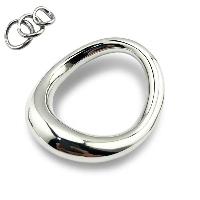 Edelstahl Gebogener Verschlussring Heavy Duty Penis Bondage Cockring Metall Hodensackdehner Männliche Verzögerte Ejakulation Sexspielzeug
