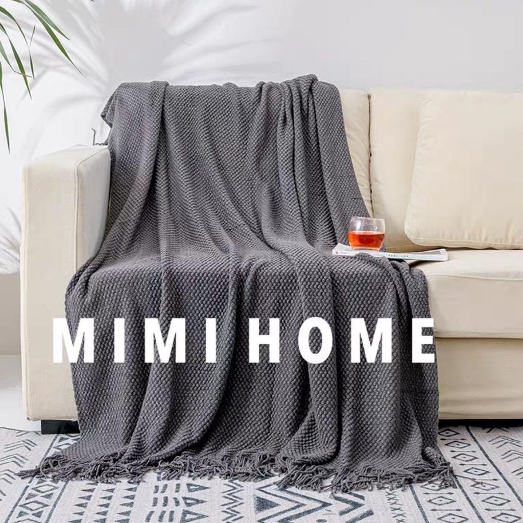 Knitted Blankets Household Bedroom Living Room Office Tassels Fashion Modern Comfortable Breathable Soft Dormitory Simple Ins