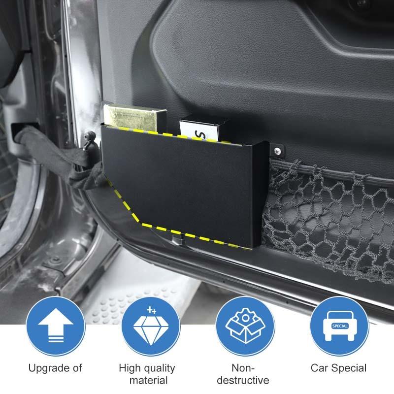 Front Door Pocket Storage Box For Jeep Wrangler JL For JT Gladiator 2018-2023 Organizer Container Stowing Tidying Accessories
