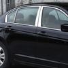 FOR 2008 -2012 Honda Accord 8th Chrome Pillar Posts Cover Door Trim Window Decal