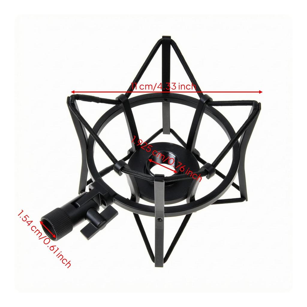 Condenser Audio Device Shock Mount Adjustable Clamp Mic Knurled Knob